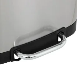 5five Prullenbak/pedaalemmer - zilver - metaal - 20L - 30 x 30 x 53 cm Clearance