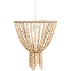 Leen Bakker PUSWELI - Kroonluchter - Lichtbruin - Rubberhout Clearance