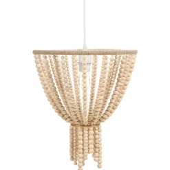 Leen Bakker PUSWELI - Kroonluchter - Lichtbruin - Rubberhout Clearance