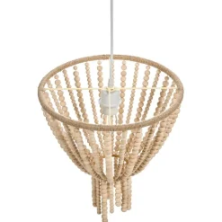 Leen Bakker PUSWELI - Kroonluchter - Lichtbruin - Rubberhout Clearance