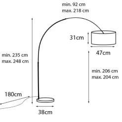 QAZQA booglampen shade-duo zwart e27 Clearance