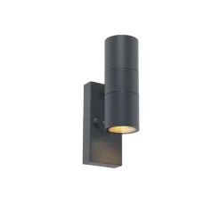 QAZQA buitenlampen met sensor duo grijs gu10 Outlet