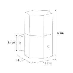 QAZQA buitenlampen met sensor denmark zwart e27 Clearance