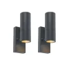 QAZQA buitenlampen met sensor duo grijs gu10 New