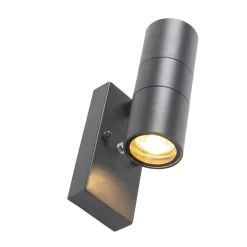 QAZQA buitenlampen met sensor duo grijs gu10 New