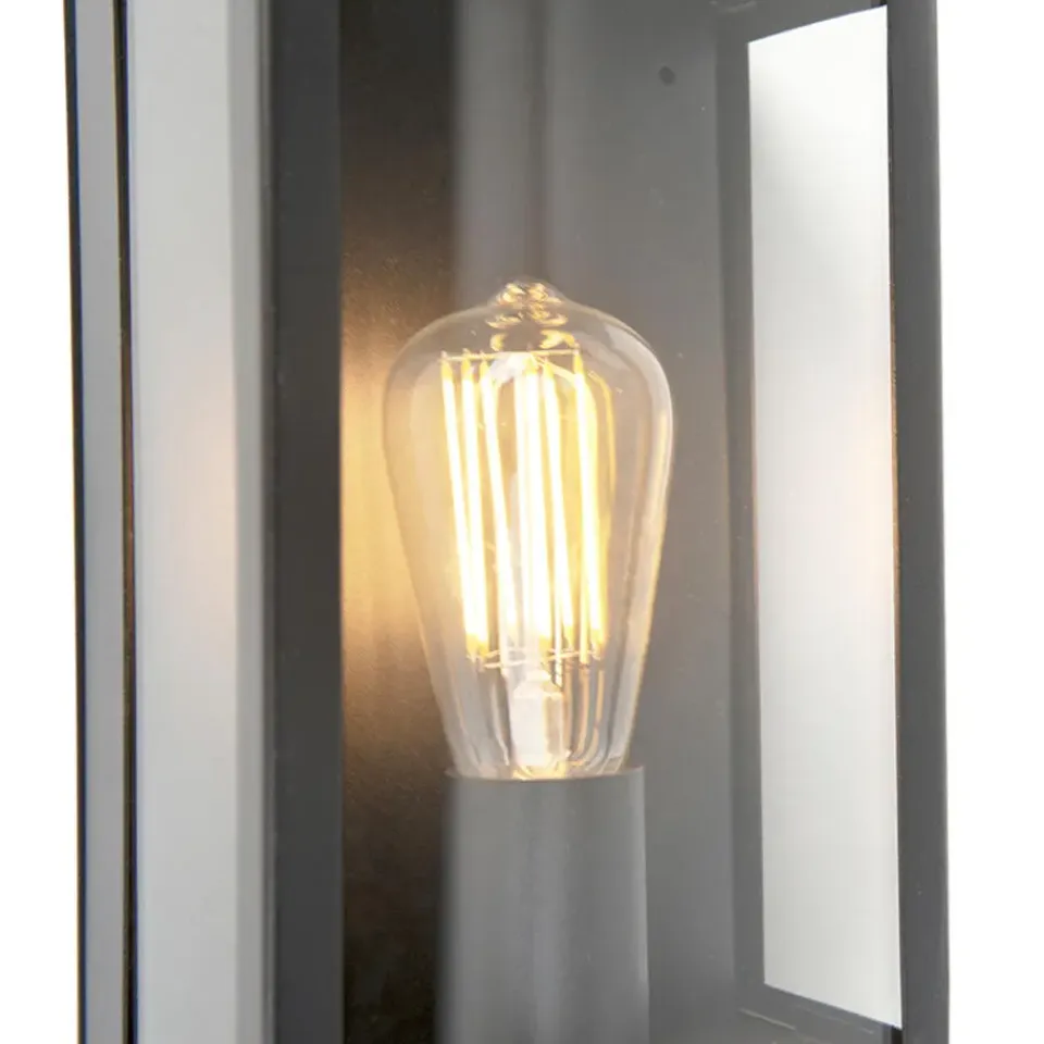 QAZQA buitenlampen met sensor rotterdam zwart e27 Outlet