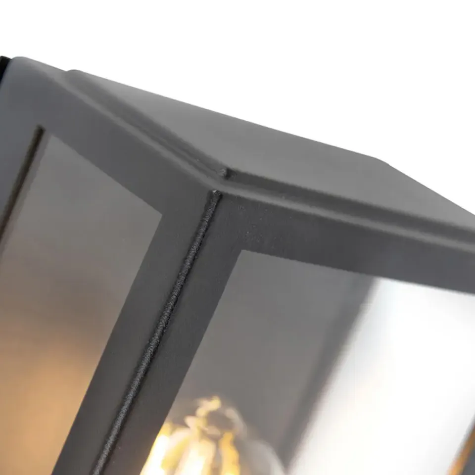 QAZQA buitenlampen met sensor rotterdam zwart e27 Outlet