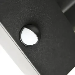QAZQA buitenlampen met sensor rotterdam zwart e27 Outlet