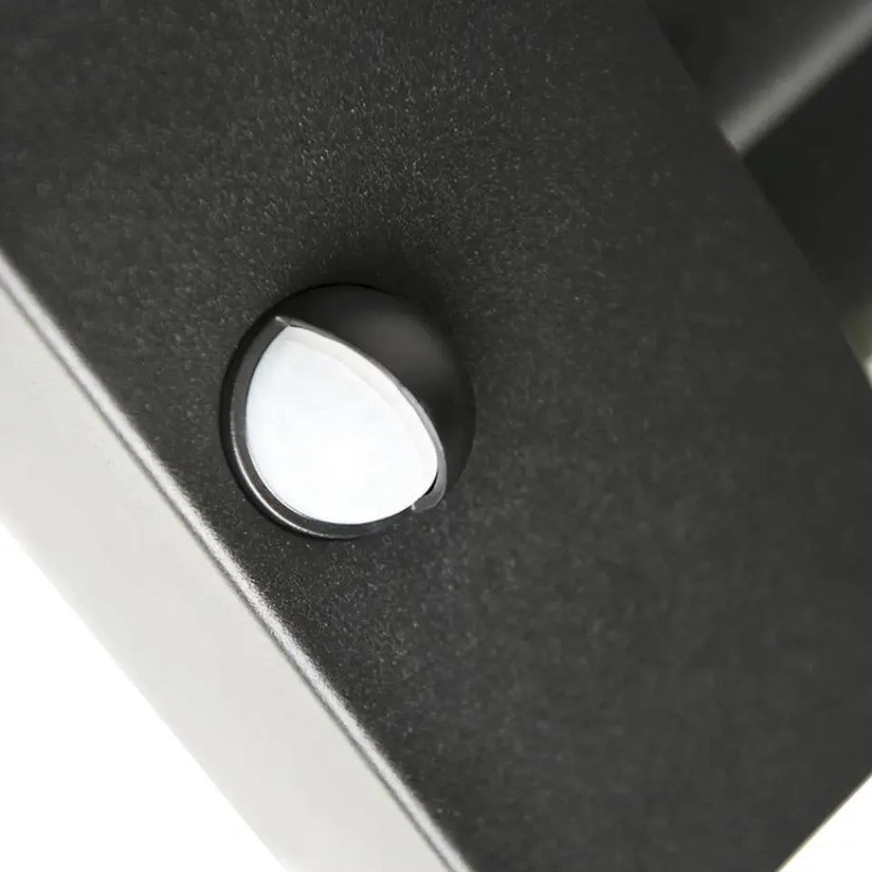 QAZQA buitenlampen met sensor rotterdam zwart e27 Outlet