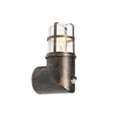 QAZQA buitenlampen met sensor kiki goudkleurig e27 New