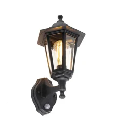QAZQA buitenlampen met sensor new haven zwart e27 Hot
