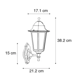 QAZQA buitenlampen met sensor new haven zwart e27 Hot
