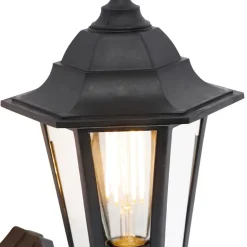 QAZQA buitenlampen met sensor new haven zwart e27 Hot