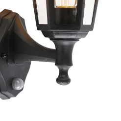 QAZQA buitenlampen met sensor new haven zwart e27 Hot