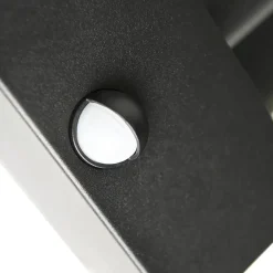 QAZQA buitenlampen met sensor rotterdam zwart e27 New