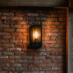 QAZQA buitenlampen met sensor rotterdam zwart e27 Hot