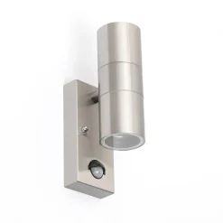 QAZQA buitenlampen met sensor duo zilverkleurig gu10 Online