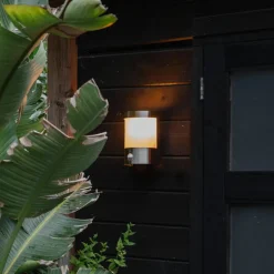 QAZQA buitenlampen met sensor mira zilverkleurig e27 Discount