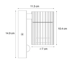 QAZQA buitenlampen met sensor boris zwart gu10 Best