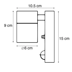 QAZQA buitenlampen met sensor solo zwart gu10 Best