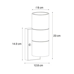 QAZQA buitenlampen met sensor duo zwart gu10 Hot