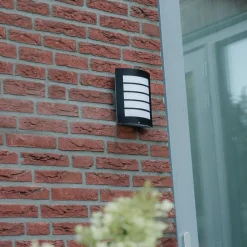 QAZQA buitenlampen met sensor miro zwart e27 Online