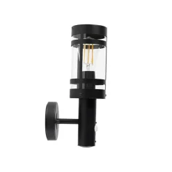 QAZQA buitenlampen met sensor gleam zwart e27 Sale
