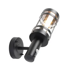 QAZQA buitenlampen met sensor gleam zwart e27 Sale