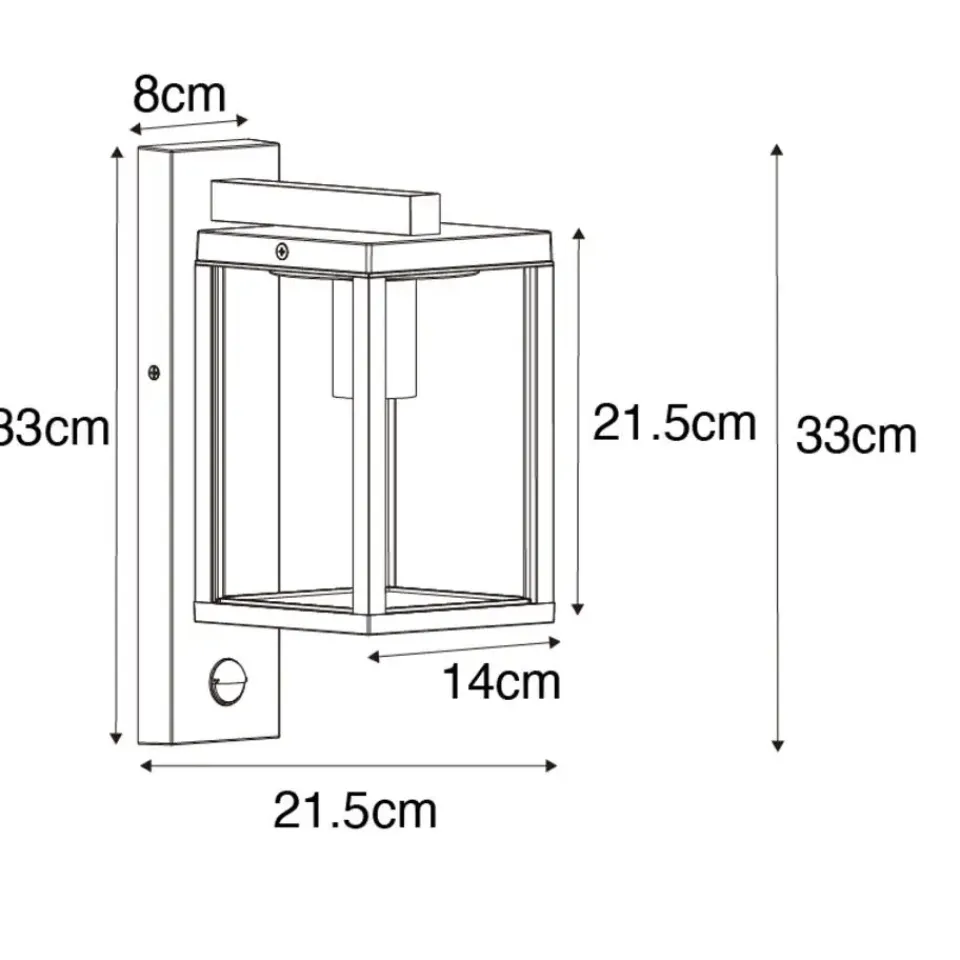 QAZQA buitenlampen met sensor charlois bronskleurig e27 Discount