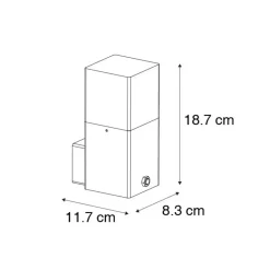 QAZQA buitenlampen met sensor denmark zwart e27 Hot