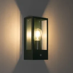 QAZQA buitenlampen met sensor rotterdam groen e27 New