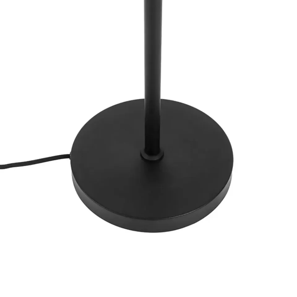 QAZQA Design vloerlamp zwart 3-lichts verstelbaar - Mesh - Zwart Online