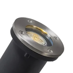 QAZQA grondspots basic zilverkleurig gu10 Hot