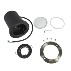 QAZQA grondspots delux zilverkleurig gu10