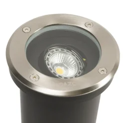 QAZQA grondspots delux zilverkleurig gu10