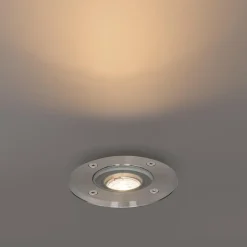 QAZQA grondspots delux zilverkleurig gu10 Outlet