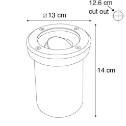 QAZQA grondspots delux zwart gu10 Best