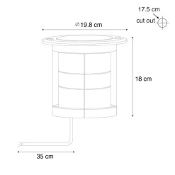 QAZQA grondspots tribus zwart gu10 Online
