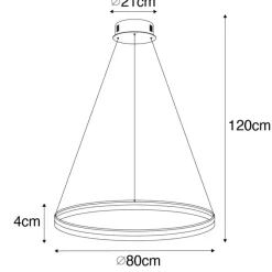 QAZQA hanglampen anello goudkleurig geïntegreerde led Outlet