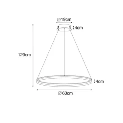 QAZQA hanglampen anello wit geïntegreerde led Online