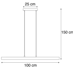 QAZQA hanglampen balo zwart geïntegreerde led Discount