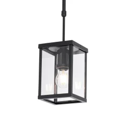 QAZQA hanglampen buiten charlois zwart e27