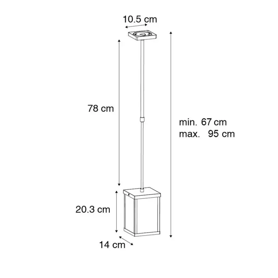 QAZQA hanglampen buiten charlois zwart e27