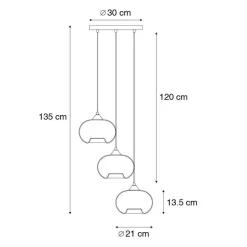 QAZQA hanglampen busa zwart e27