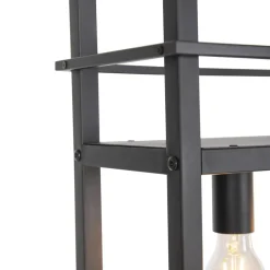 QAZQA hanglampen cage rack zwart e27 Hot