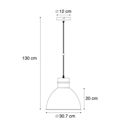 QAZQA hanglampen dory grijs e27 Online