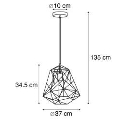 QAZQA hanglampen framework goudkleurig e27 Best