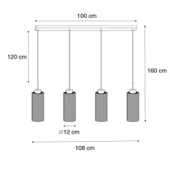 QAZQA hanglampen laura grijs e27 Best
