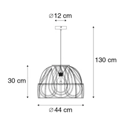 QAZQA hanglampen michelle bruin e27 Hot