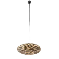 QAZQA hanglampen ostrava zwart e27